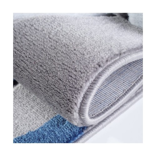 Ladole Rugs Rose Floral Pattern Area Rug Carpet in Grey Blue, 7x10