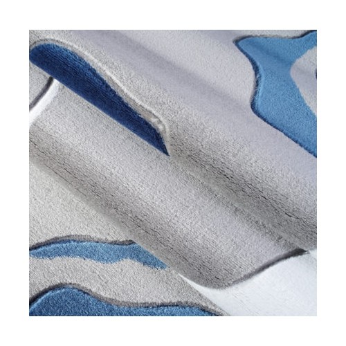 Ladole Rugs Rose Floral Pattern Area Rug Carpet in Grey Blue, 7x10