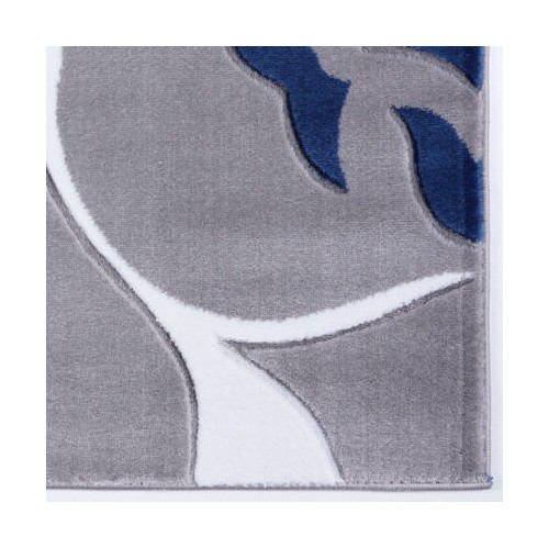 Ladole Rugs Rose Floral Pattern Area Rug Carpet in Grey Blue, 7x10