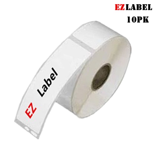 EZLABEL  10 Rolls Dymo 30252 Labelwriter Self-Adhesive Address Labels, 1 1/8- By 3 1/2-Inch, White, Compatible, 350 Labels/roll