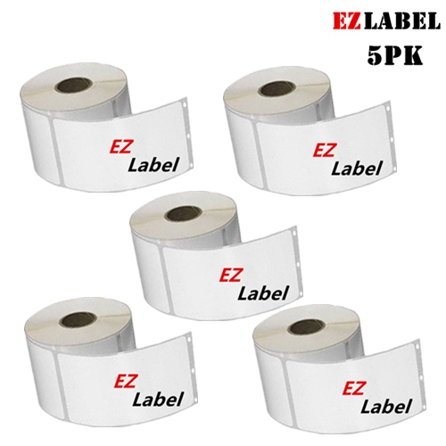 EZLABEL  5 Rolls Dymo 30258 Labelwriter Self-Adhesive Multipurpose Labels, 2-1/8” X 2-3/4”, Roll Of 400