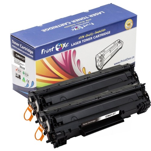 PRINTOXE  Compatible 2 Pack for Canon Crg 137 (Non Oem) Toners Universal Crg137 / 337 / 737 ( 9435B001Aa ) for Canon Imageclass
