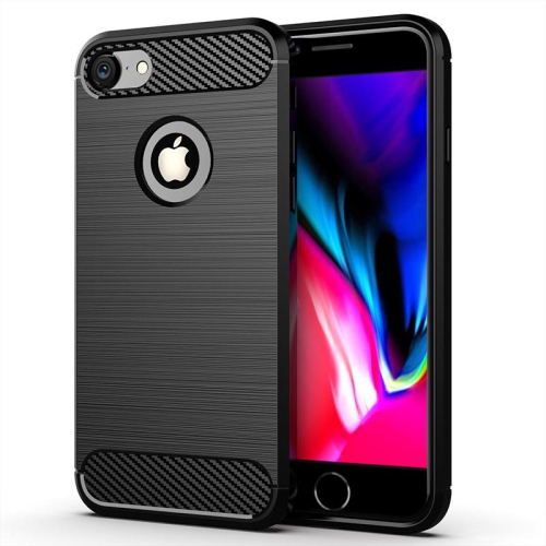 PANDACO  Brushed Metal Case for Iphone 7 Or Iphone 8 Or Iphone Se (2020/2022) In Black