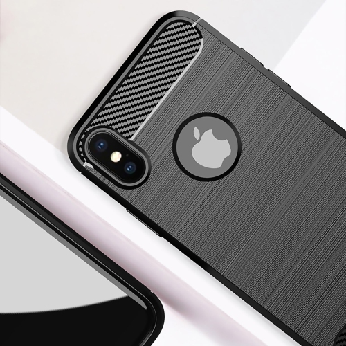 PANDACO Navy Brushed Metal Case for iPhone X or iPhone XS