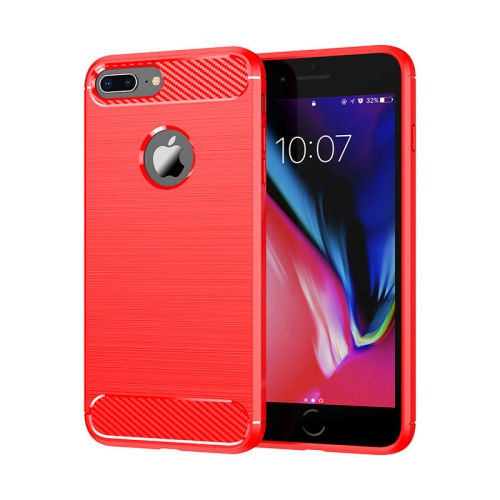 PANDACO Red Brushed Metal Case for iPhone 7 Plus or iPhone 8 Plus