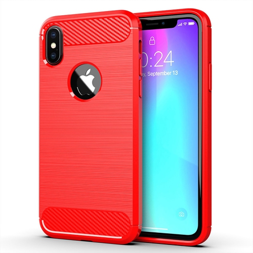 Étui en métal brossé rouge PANDACO pour iPhone X ou iPhone XS