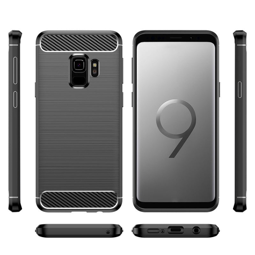 PANDACO Navy Brushed Metal Case for Samsung Galaxy S9