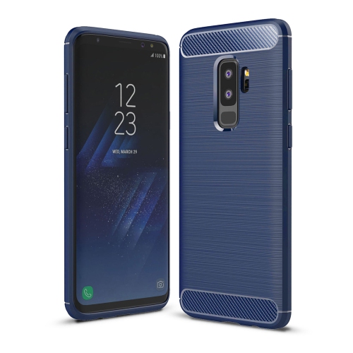 PANDACO Navy Brushed Metal Case for Samsung Galaxy S9+