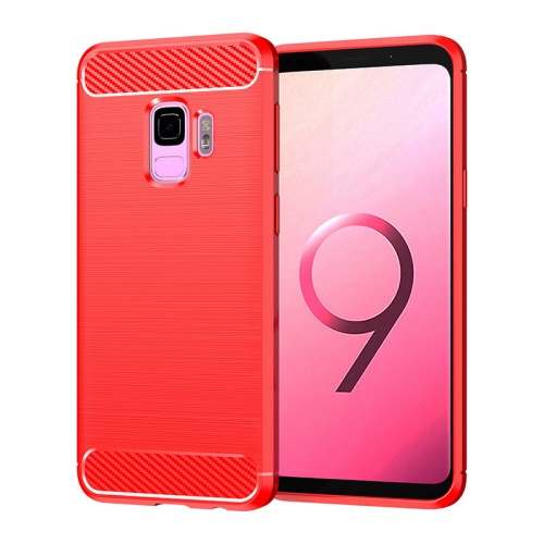 PANDACO Red Brushed Metal Case for Samsung Galaxy S9