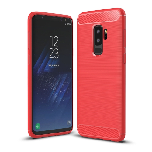 PANDACO Red Brushed Metal Case for Samsung Galaxy S9+