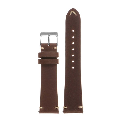 DASSARI  Tribute 24MM Quick Release Vintage Italian Leather Watch Band Strap In Brown