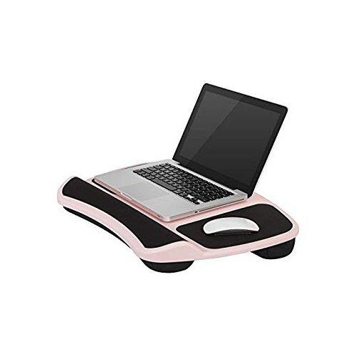 LapGear Laptop Lap Desk with Left & Right Mouse Pads Rose Quartz