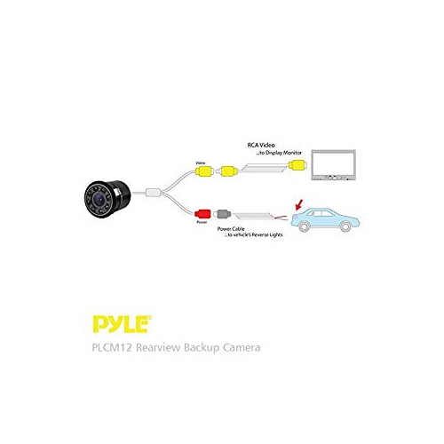 Pyle PLCM12 Rearview Backup Parking Assist Camera