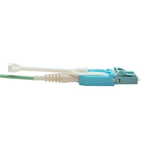 Tripp Lite 2M Fiber Optic Fan-out Cable Push / Pull Tab MTP/MPO to 8 x LC 40Gbase OM3 Plenum Aqua 6ft 6' 2 Meter