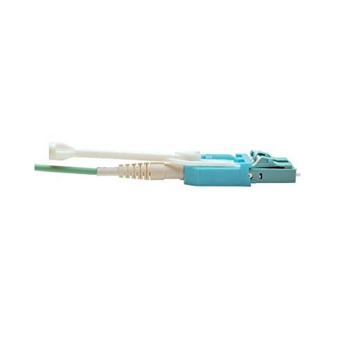 Tripp Lite 1M Fiber Optic Fan-out Cable Push / Pull Tab MTP/MPO to 8 x LC 40Gbase OM3 Plenum Aqua 3ft 3' 1 Meter