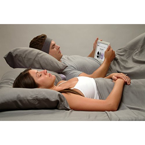 SleepPhones SB1BL Wireless Bluetooth Headphones Ultra Thin Speakers Midnight Black - Fleece Fabric