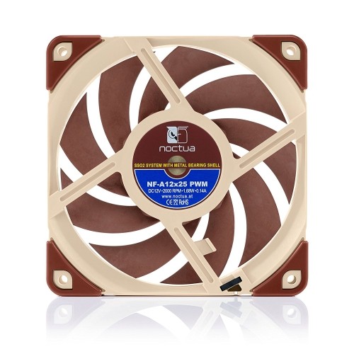 Noctua NF-A12x25 PWM Premium-Quality Quiet 120mm Fan Brown