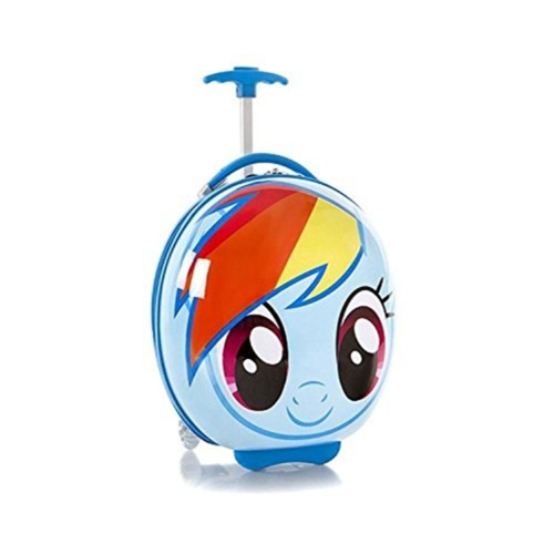 My Little Pony Circle Shaped 16 inch Hardside Carry-on Travel Trolley Luggage for Kids [Rainbow Dash]