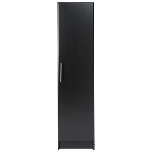 Elite Home Storage 65" 2-Shelf Wood Cabinet with Door - Black