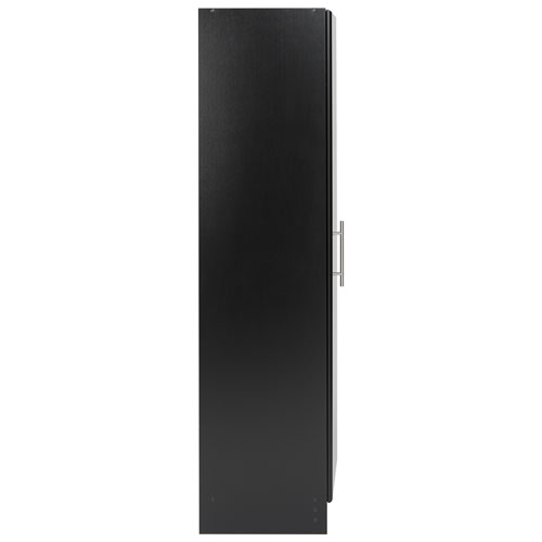 Elite Home Storage 65" 2-Shelf Wood Cabinet with Door - Black