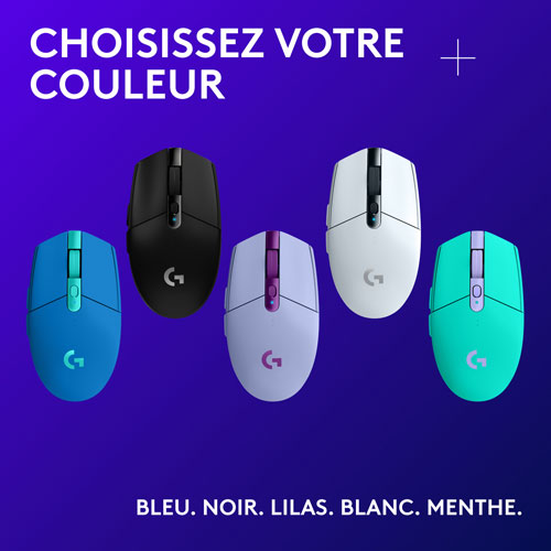Souris de jeu optique sans fil de 12000 ppp G305 de Logitech - Blanc