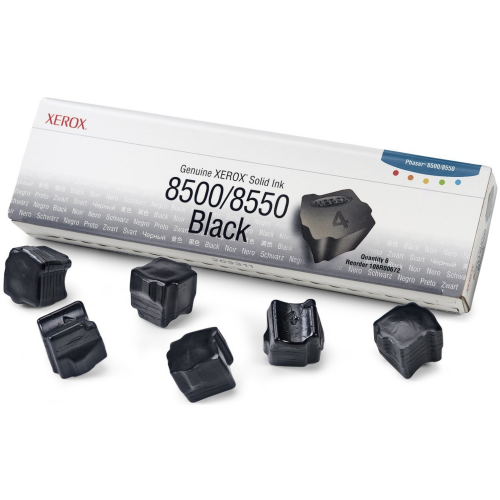 Xerox Phaser 8500/8550, Genuine Original Solid Ink Black 6 Sticks.