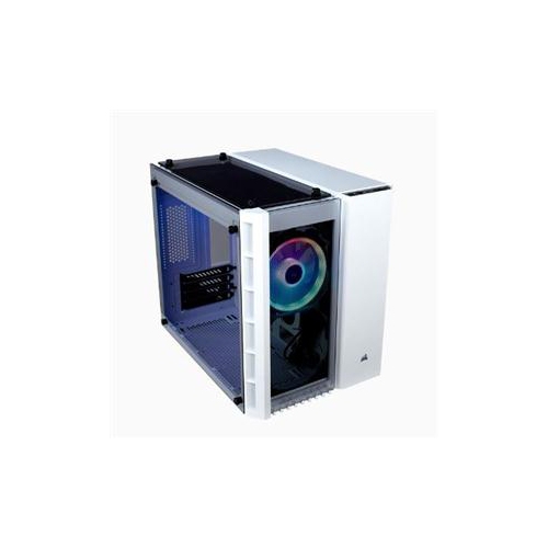 Corsair Crystal Series 280x RGB Tempered Glass Micro ATX PC Case, White