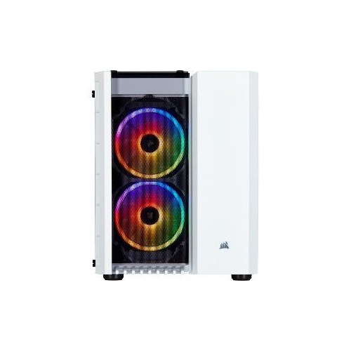 Corsair Crystal Series 280x RGB Tempered Glass Micro ATX PC Case, White