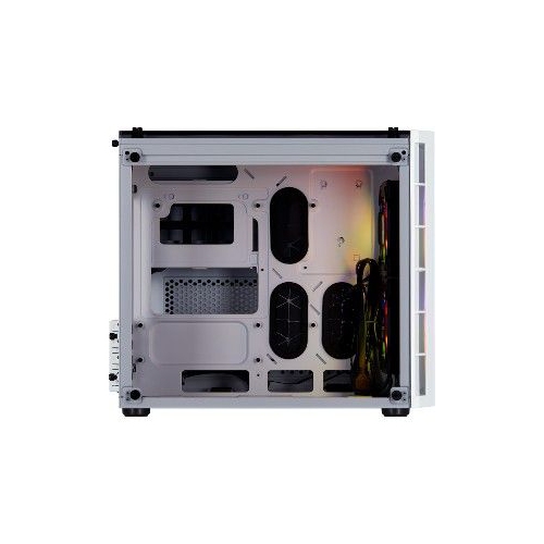 Corsair Crystal Series 280x RGB Tempered Glass Micro ATX PC Case, White