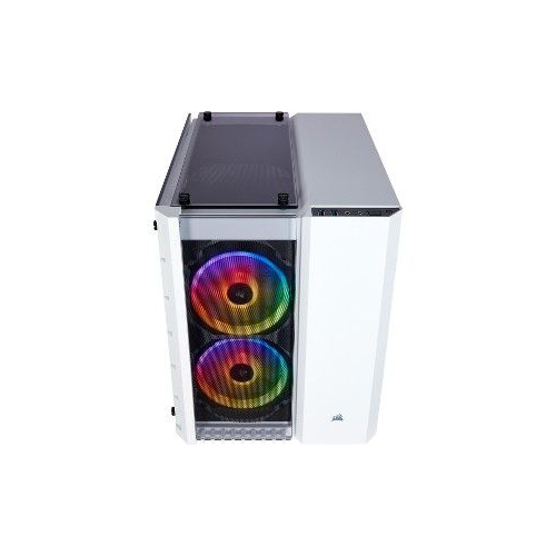 Corsair Crystal Series 280x RGB Tempered Glass Micro ATX PC Case, White