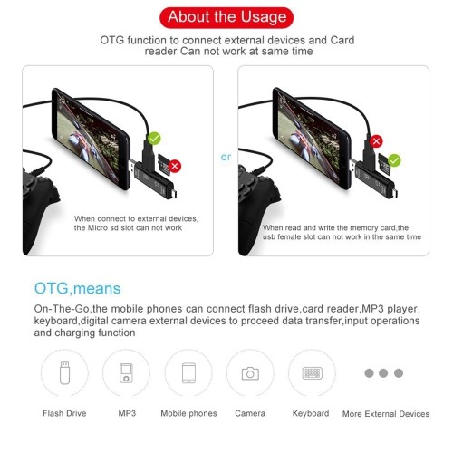 axGear USB / USB Type C 3.1 / MicroUSB External Micro SD Card Reader OTG Adapter