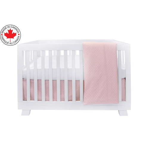 Bebelelo Baby Crib Bedding For Girls And Boys Pink And White