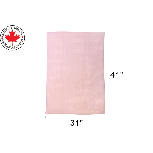 Bebelelo Baby Crib Bedding For Girls And Boys, Pink and White Stars Design - 4-Piece Set