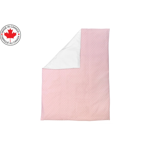 Bebelelo Baby Crib Bedding For Girls And Boys, Pink and White Stars Design - 4-Piece Set