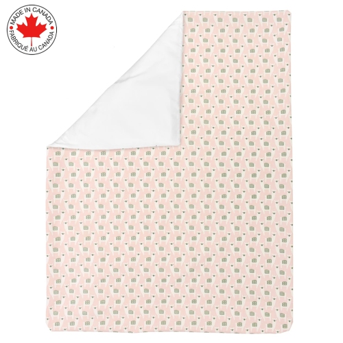 Bebelelo Baby Crib Bedding For Girls And Boys, Green and Pink Llama Design - 4-Piece Set