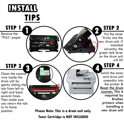 Inkfirst® Compatible Drum Unit DR-350 DR350 Replacement for Brother DR-350 HL-2030 HL-2040 HL-2070N MFC-7220 MFC-7225N