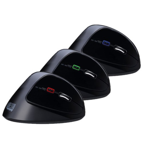Adesso 2400 dpi Wireless Optical Mouse - Black -