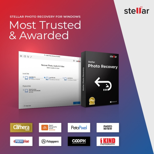 Stellar Photo Recovery Software | for Windows | Standard | Recovers Deleted Photos, Videos, Etc. | 1 PC 1 Year | - Digital Download
