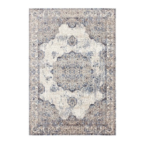 Florence Ivory Blue Traditional Area Rug 2' x 3'3"