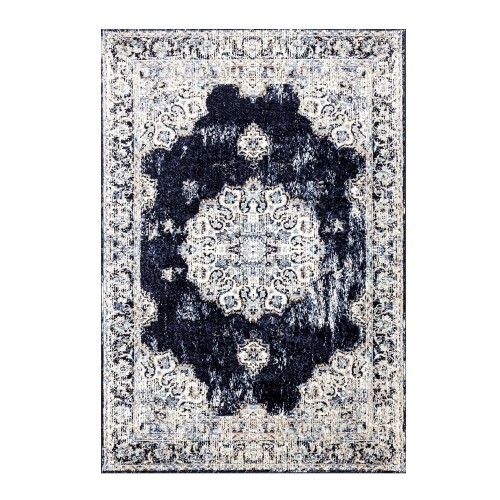 Florence Navy Ivory Traditional Area Rug 3'11" x 5'3"