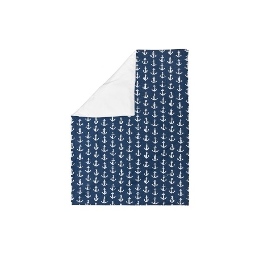 Bebelelo Baby Crib Bedding For Girls And Boys, Navy Blue and White Anchors Design - 4-Piece Set