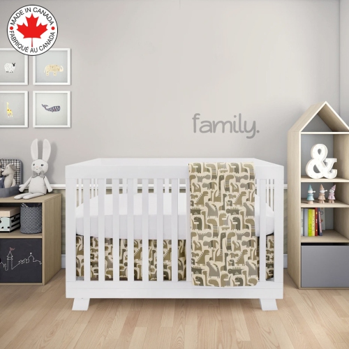 Bebelelo Baby Crib Bedding For Girls And Boys Grey And Green