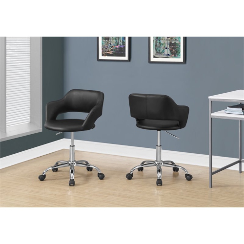 Office Chair Black Chrome Metal Hydraulic Lift Base