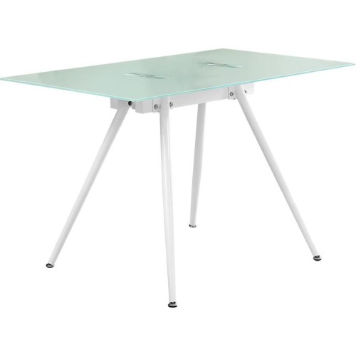 MONARCH  Dining Table 28"x 48" 8MM Tempered Glass In White