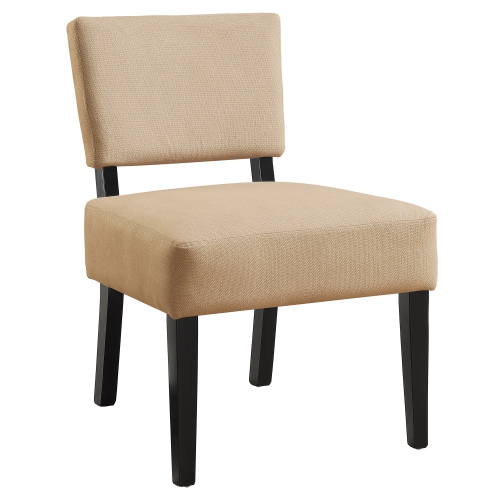 Accent Chair Beige Fabric