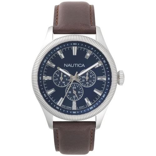 Nautica Starboard 45mm Men's Fashion Watch - Brown/Blue