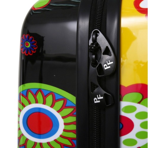 Mia Toro Pop Fiore Hardside Spinner Luggage 3pc Set-Yellow, Gallio