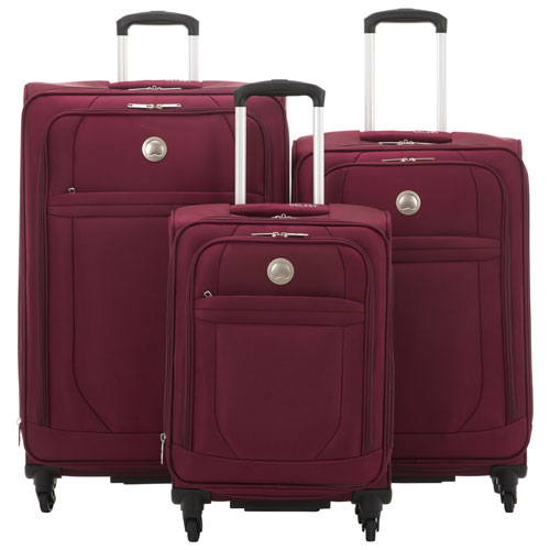 Delsey Bandol 3-Piece Soft Side Expandable Luggage Set - Burgundy