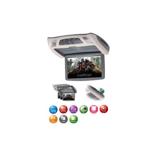 SAVV LOH-U1010DVD10.1" WIDE RAINBOW OVERHEAD MONITOR WITH MULTIMEDIA DISC & DIGITAL MEDIA PLAYER