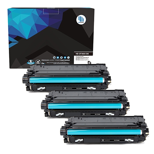 GOTONERS  3Pk HP New Compatible Cf360X (508X) High Yield Toner Laserjet Enterprise M552Dn/m553N/m553X/m577Dn/m577F In Black